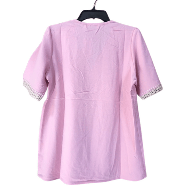 Lace V Neck Missy Blouse 6 Pack Assorted Colors (Size: S/M-L/XL, 3-3)