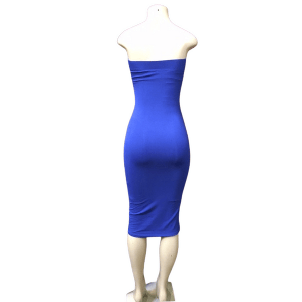 Body Form Strapless Dress 6 Pack Assorted Colors (Size: S-M-L, 2-2-2)