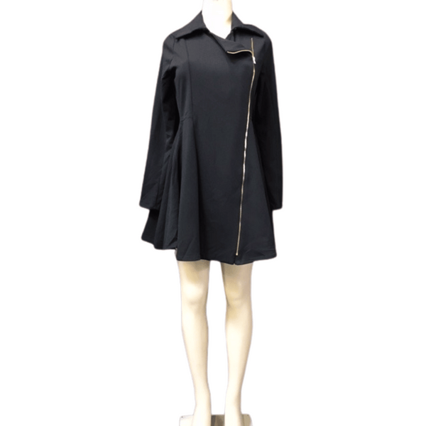 Zipper Front Fashion Dress 6 Pack Assorted Colors (Size: S-M-L, 2-2-2)