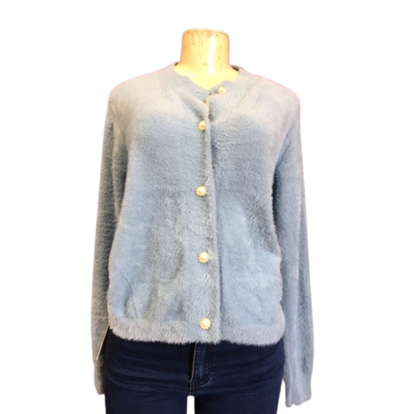 Super Soft and Fluffy Pearl Bottom Cardigan Pre-Ticketed  $49.99  (Size: S/M-L/XL, 3-3)