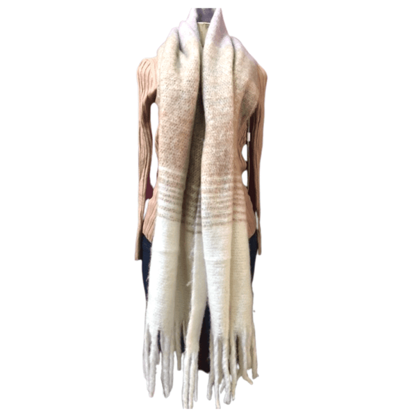 Blanket Scarf With Fringe 6 Pack Assorted Colors