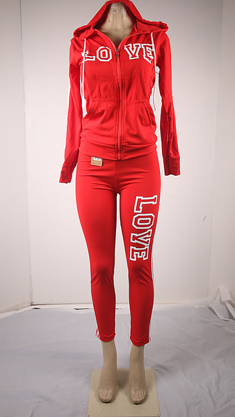 Women's Activewear Clothes Love Stripe Hoodie & Legging/3-3-3-3