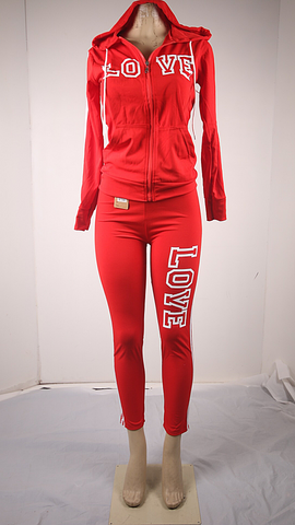 Women's Activewear Clothes Love Stripe Hoodie & Legging/3-3-3-3