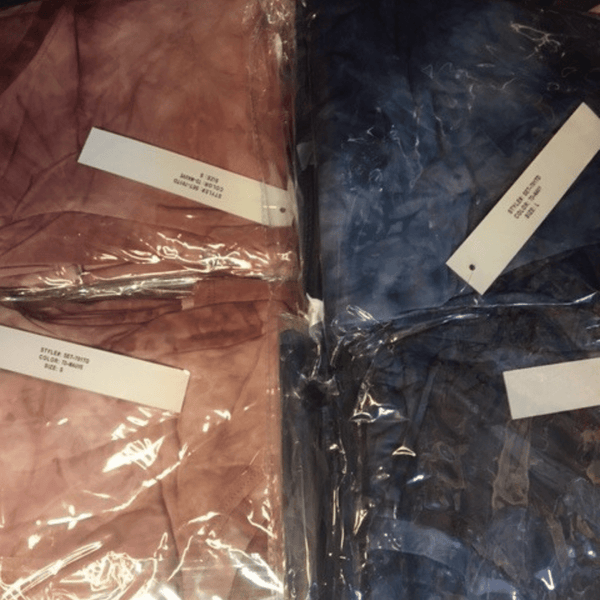 2 Piece Tye Dye Set 6 Pack Per Color (Size: S-M-L,2-2-2)