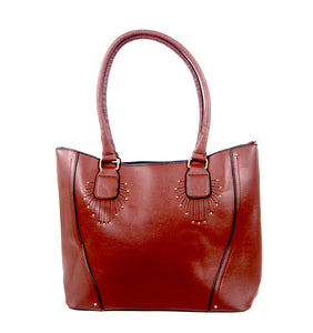 Tomiya Handbag Faux Leather 6 Pack Assorted Colors
