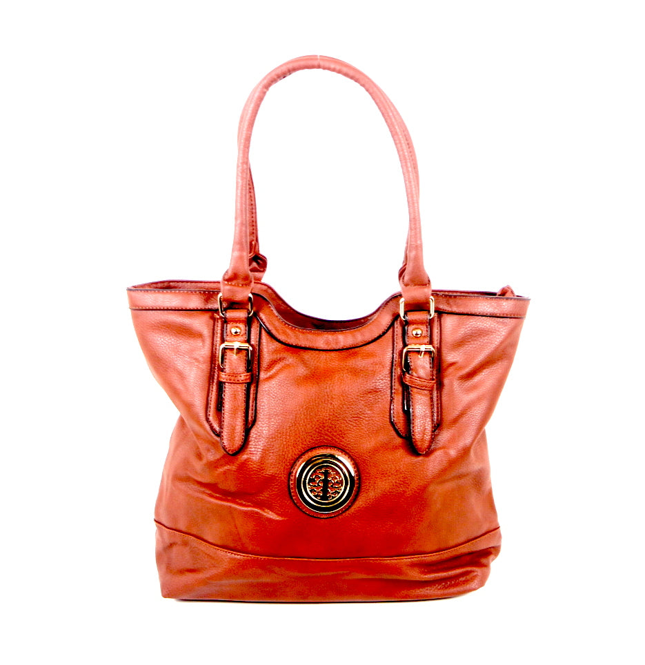 Tomiya Brown Soft Faux Leather Shoulder Bag