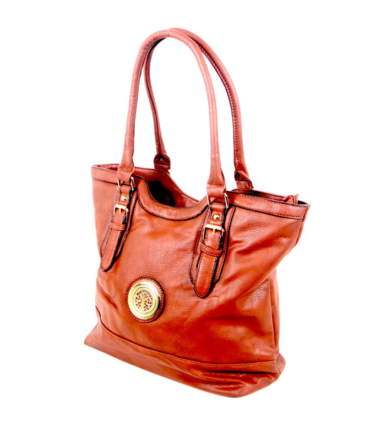 Tomiya Brown Soft Faux Leather Shoulder Bag