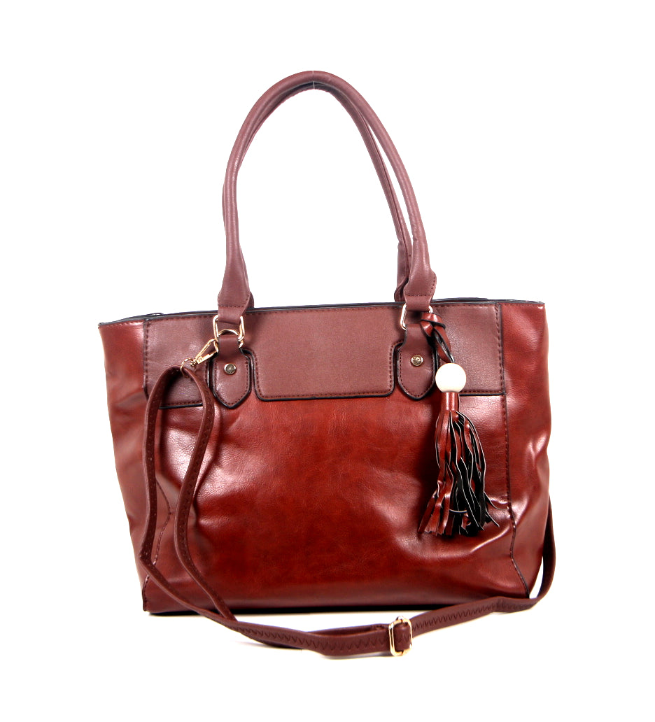 Tomiya Shoulder Handbag Brown Leather