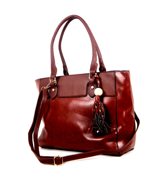 Tomiya Shoulder Handbag Brown Leather