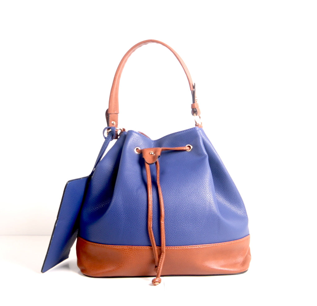 Tomiya Drawstring Bucket Bag Blue