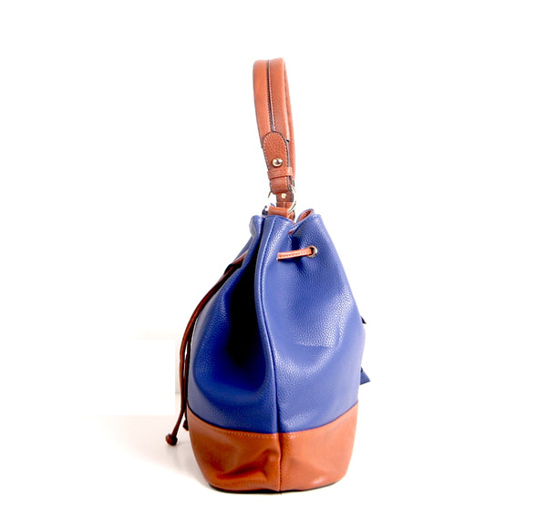 Tomiya Drawstring Bucket Bag Blue