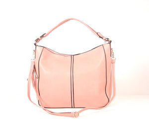 Tomiya Handbag Zipper Top Satchel Shoulder Bag Pink