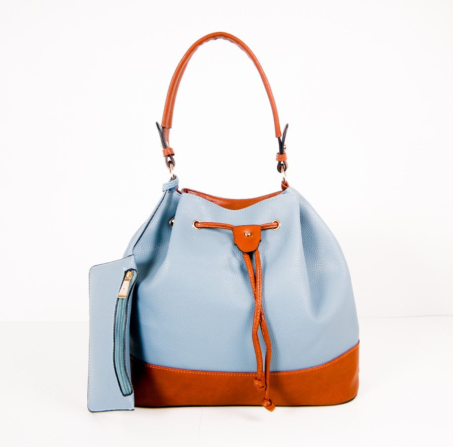 Tomiya Drawstring Bucket Bag Sky Blue