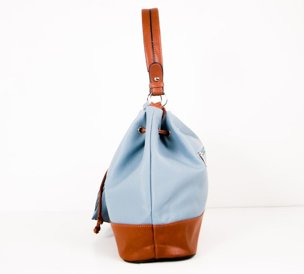 Tomiya Drawstring Bucket Bag Sky Blue