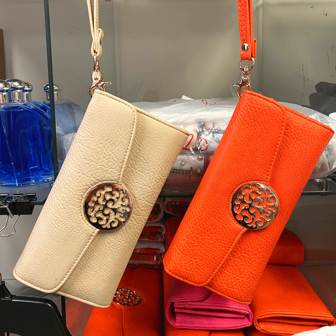Wallet with Hand Strap Assorted Color 6 Pack