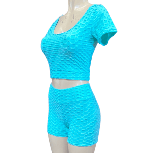Tiktok Short 2 Piece Set 6 Pack (S/M-L/XL. 3-3) Assorted Solid Colors