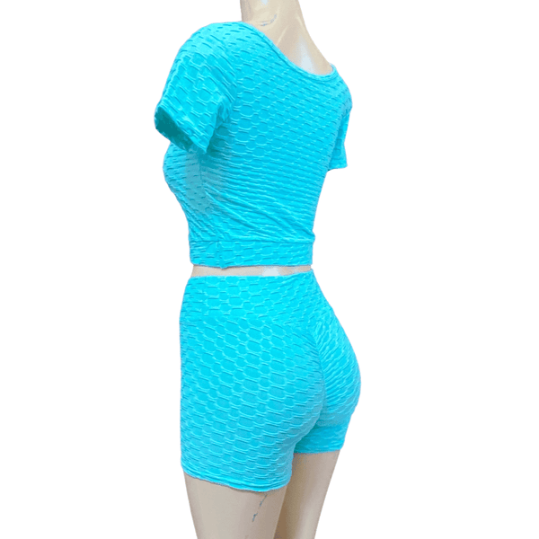 Tiktok Short 2 Piece Set 6 Pack (S/M-L/XL. 3-3) Assorted Solid Colors