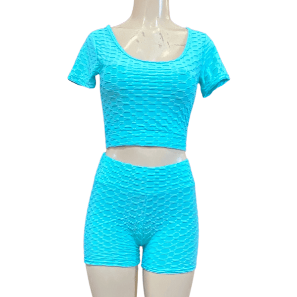 Tiktok Short 2 Piece Set 6 Pack (S/M-L/XL. 3-3) Assorted Solid Colors