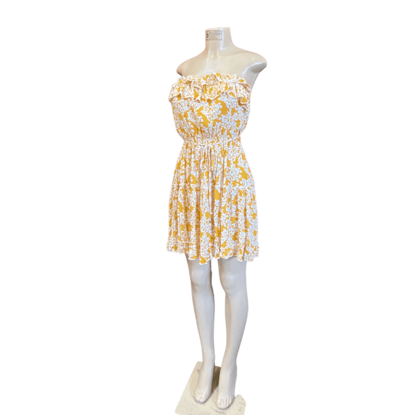 Branded Floral Summer dress Belted 6 Pack One Color As Shown (Size:  S-M-L, 2-2-2 )