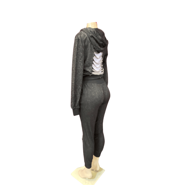 High Waist Rips and Tears 2PCS Set Activewear 6 Pack Per Color  (Size: S-M-L-XL, 1-2-2-1)