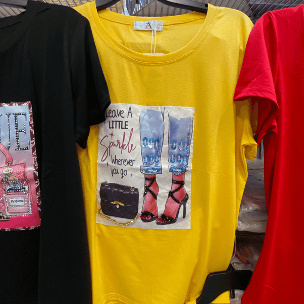 Graphic Top 12 Pack Per Print Assorted Color  (Size: S/M-L/XL, 6-6)