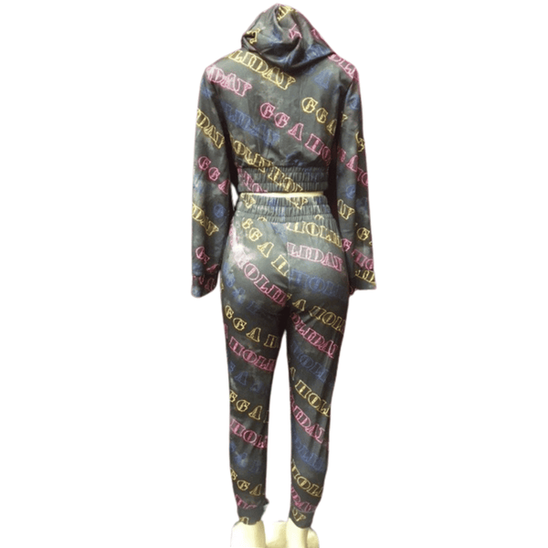 2 Pc Crop Hoody Set 6 Pack Per Color (Size: S-M-L-XL, 1-2-2-1)