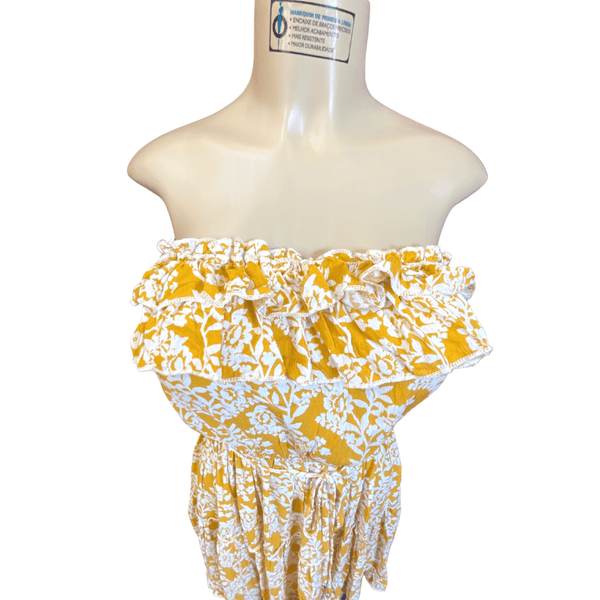 Branded Floral Summer dress Belted 6 Pack One Color As Shown (Size:  S-M-L, 2-2-2 )