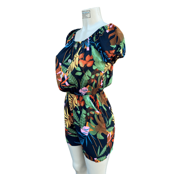 Floral Romper with Two Side Pockets 6 Pack (Size: S/M-L/XL, 3-3) Assorted Colors