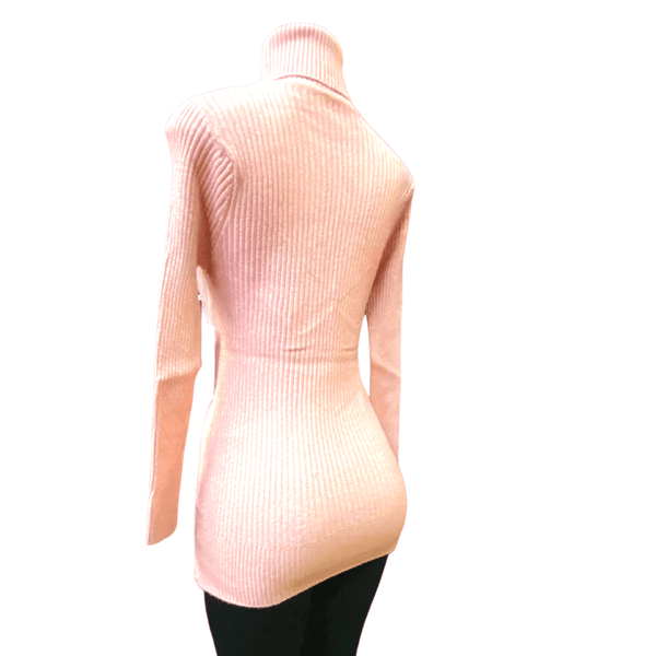 Ribbed Turtle Neck Sweater Long Sleeve (One Size Fits All) 6 Pack Assorted Colors
