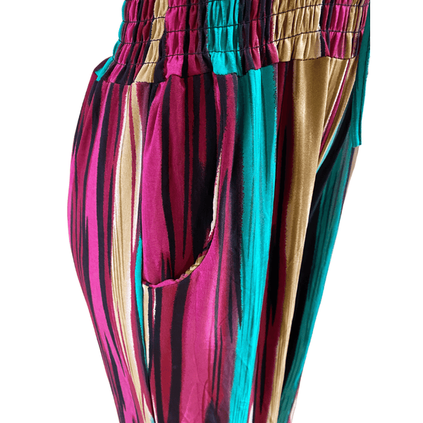 Tie Front Cinched Waist Two Pockets Jumpsuit 6 Pack Assorted Colors (Size: S/M-L/XL, 3-3)