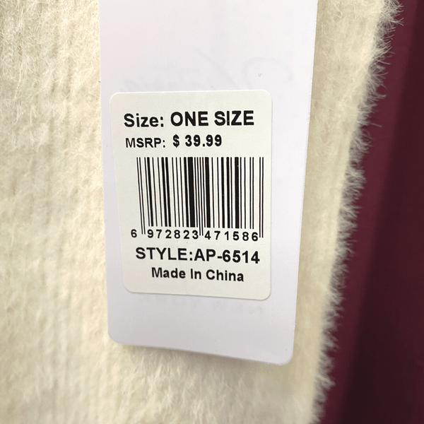 Ruffle Neck Super Soft Long Sleeve Sweater 6 Pack Assorted Colors (One Size Fits All)