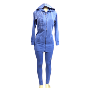 Branded Long Jacket Zipper Front Hoody With Embellishment 6 Pack Per Color (Size: S-M-L-XL, 1-2-2-1)