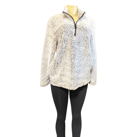 Fluffy Quarter Zip Sweater Long Sleeve 4 Pack Assorted Color (S-M-L-XL, 1-1-1-1)