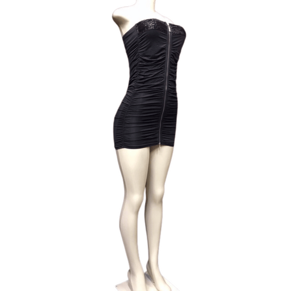 Branded Zipper Front Mini Dress 6 Pack Per Color (Size: S-M-L-XL, 1-2-2-1)