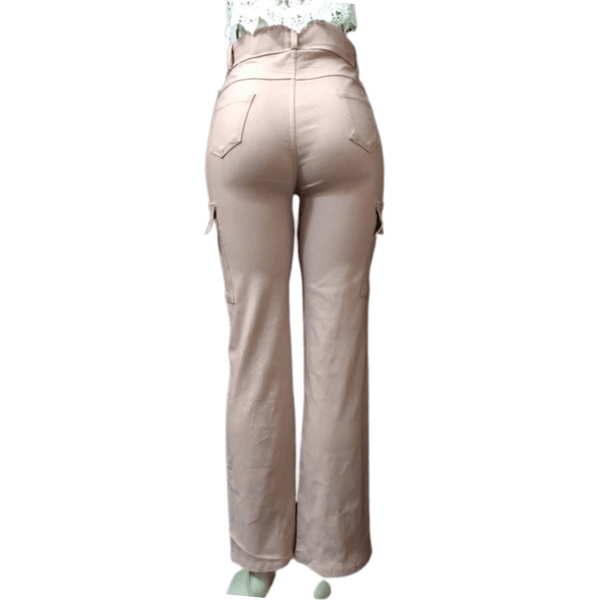High Waist Cargo Pants 6 Pack Assorted Colors (Size: S/M-M/L-XL/XXL)