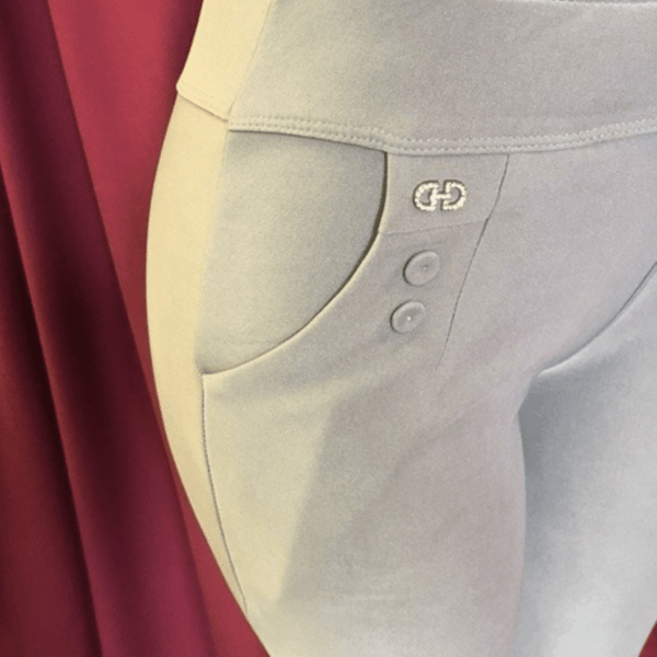High Waist Two Pocket, Two Button Ornamentation Pant 6 Pack Assorted Colors and 6 Pack Only Black  (Size:  S/M-L/XL, 3-3 )