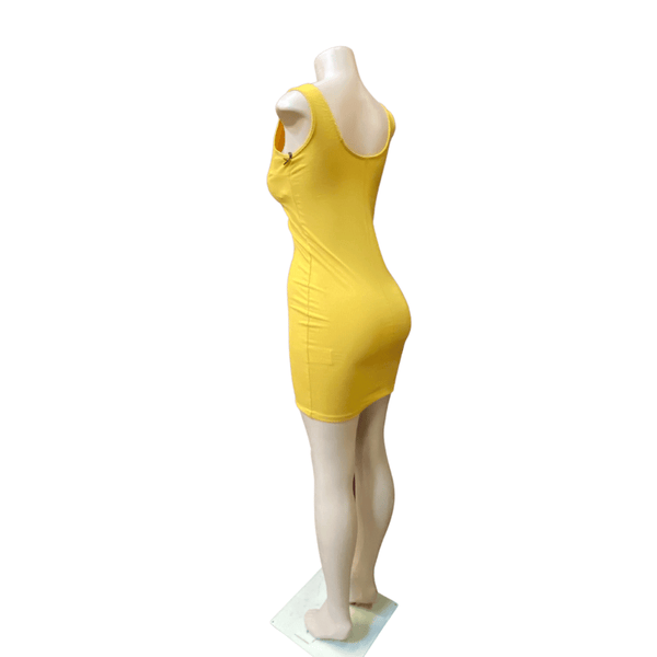Zip Front Ribbed Bodycon Form Fitting Dress 6 Pack Per Color  (Size: S-M-L-XL, 1-2-2-16)