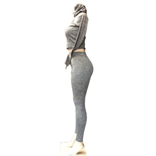 Long Sleeve Crew Neck Crop Top Hoodie 2 Piece Activewear Set 12 Pack Assorted Colors (Size: S/M-L/XL, 6-6)