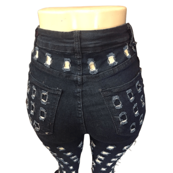 High Fashion Front and Back Distressed Jeans 5 Pack Per Color  (Size: S-M-L-XL-XXL, 1-1-1-1-1)
