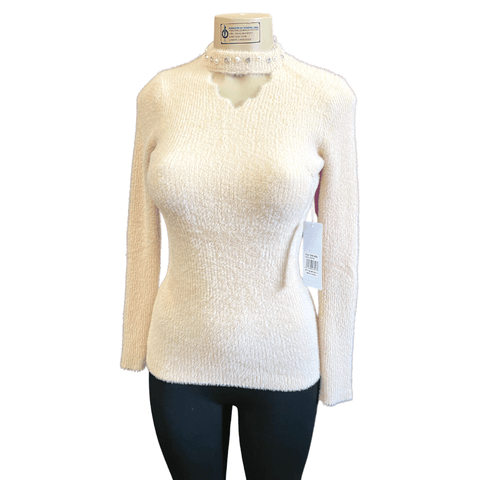 Super Soft Jeweled Choker Neck Sweater 6 Pack Assorted Colors (One Size Fits All)