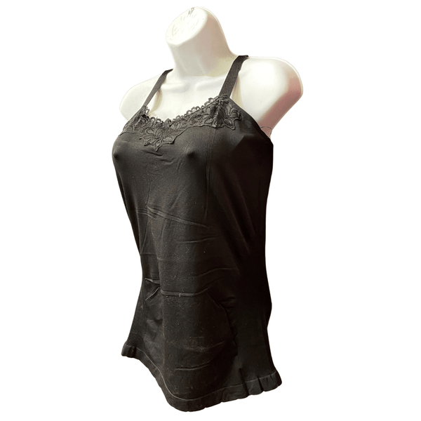 Wide Strap Tank with Lace Front Trim 6 Pack Per Color   (One Size Fits All)