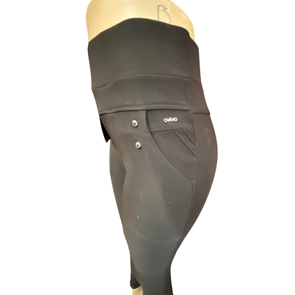 Two Stud Ornamentation Legging Pants with Two Side Pockets 12 Pack Assorted Colors (S/M-L/XL, 6-6)