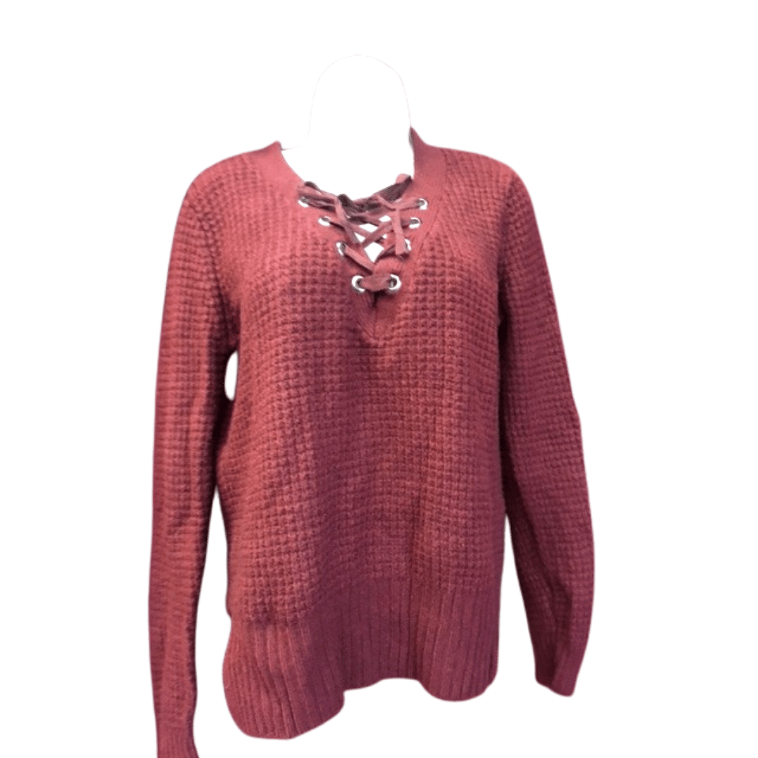 Grommet Tie Front Sweater 6 Pack One Color (Size: M-L-XL 2-2-2)