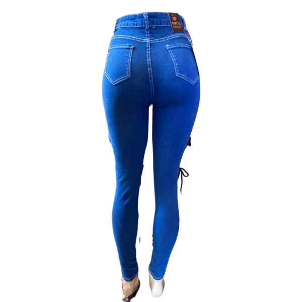 Stretch Jeans With Frayed Waistband And Rips 5 Pack Per Color  (Size: S-M-L-XL-2XL, 1-1-1-1-1)