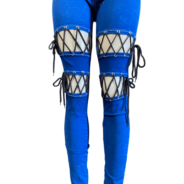 Stretch Jeans With Frayed Waistband And Rips 5 Pack Per Color  (Size: S-M-L-XL-2XL, 1-1-1-1-1)